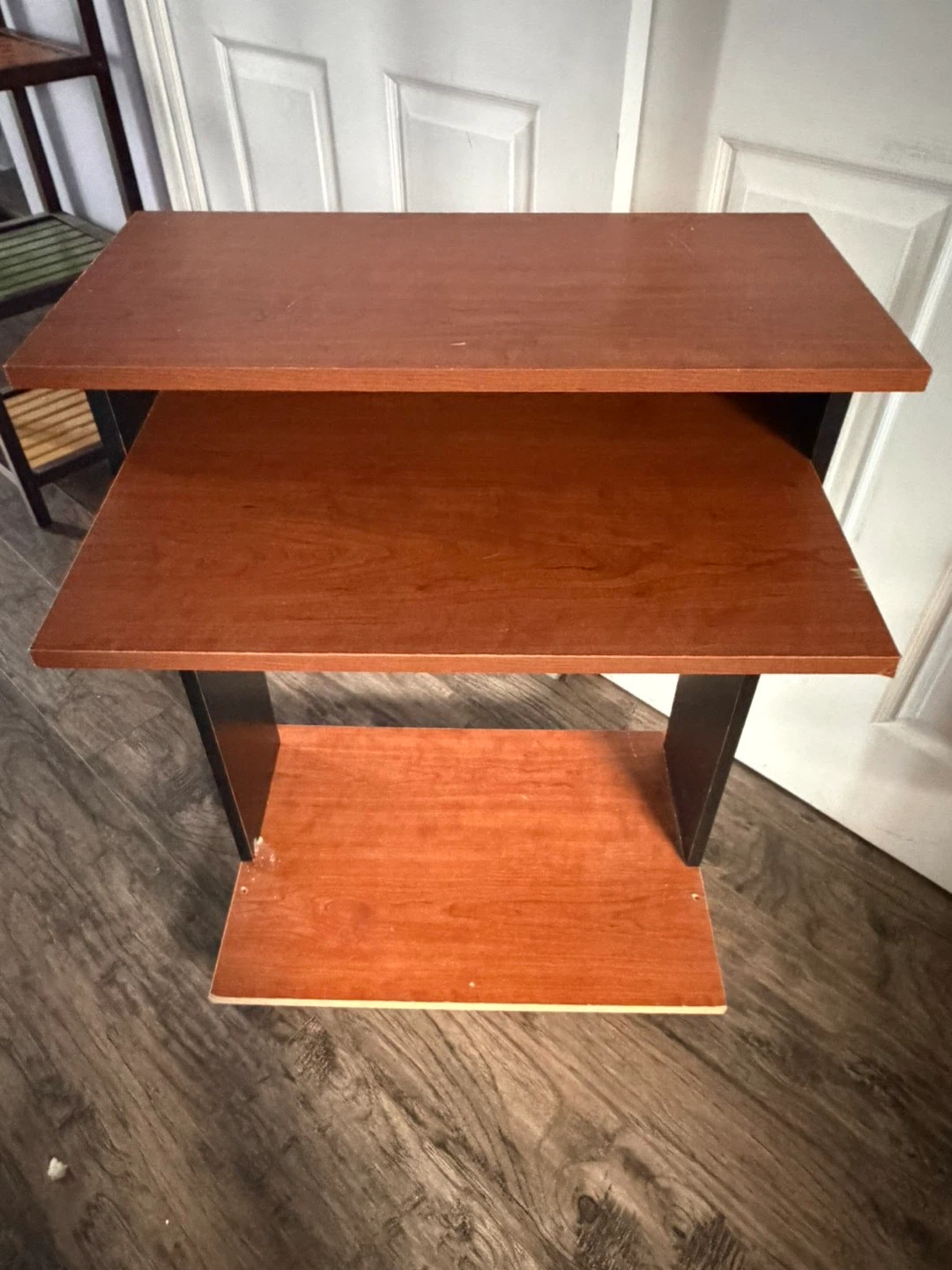 Wood and Black 3-Tier Rolling Stand - photo 5