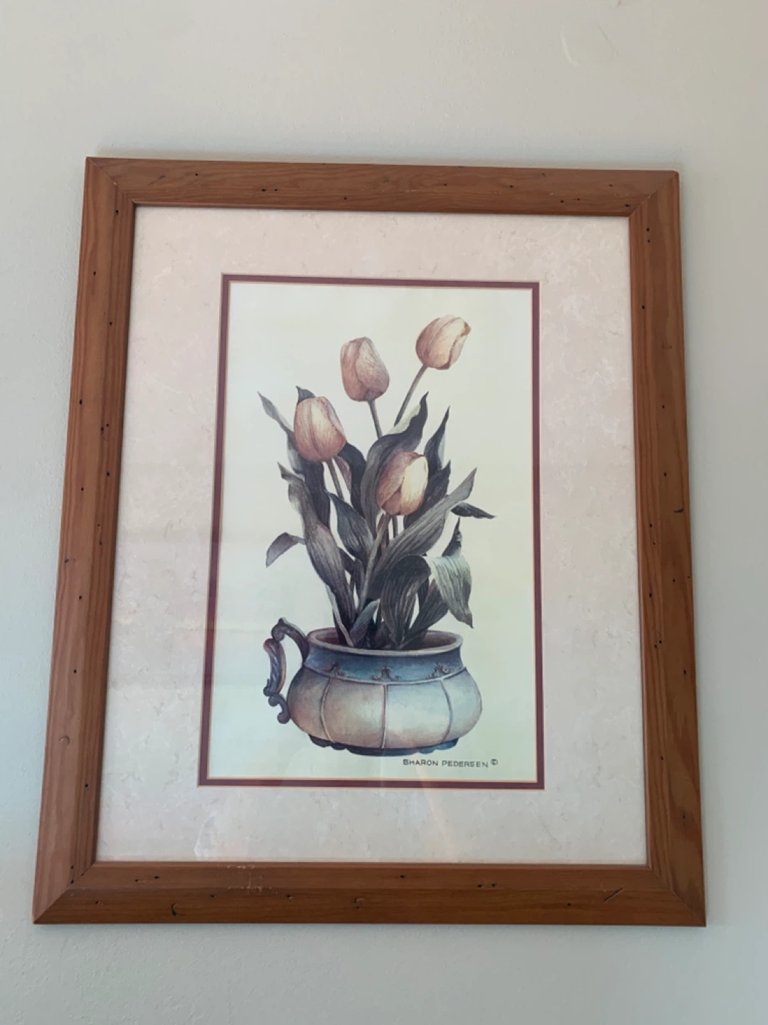 Framed Tulip Art Print by Sharon Pedersen