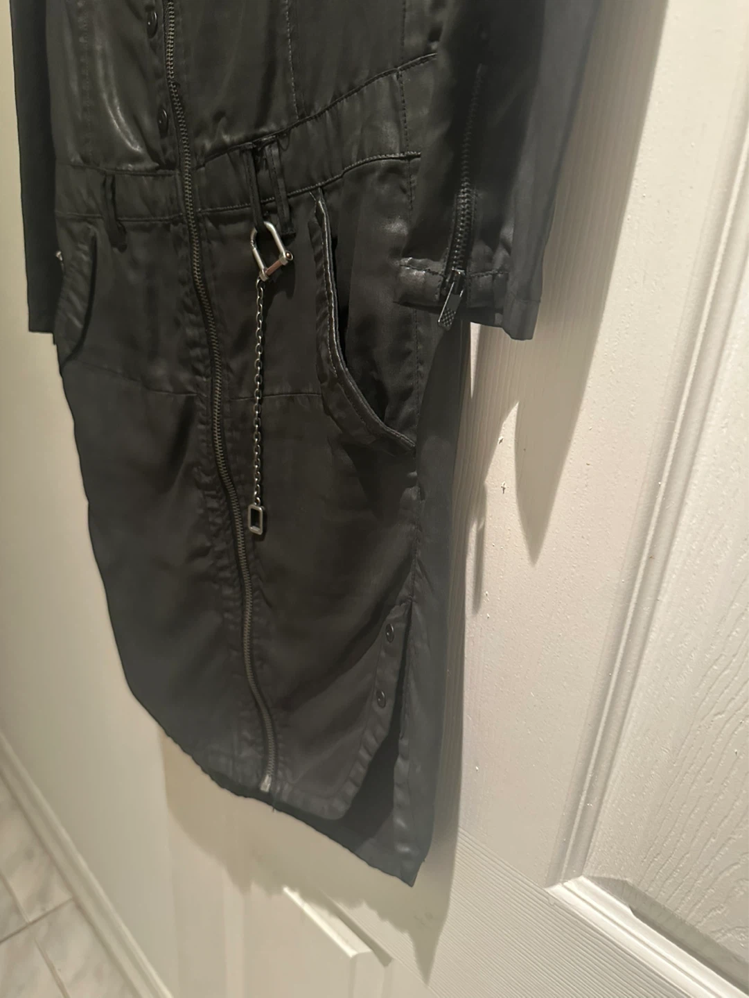 G-Star Raw Women's Black Faux Leather Dress Size XS - photo 3