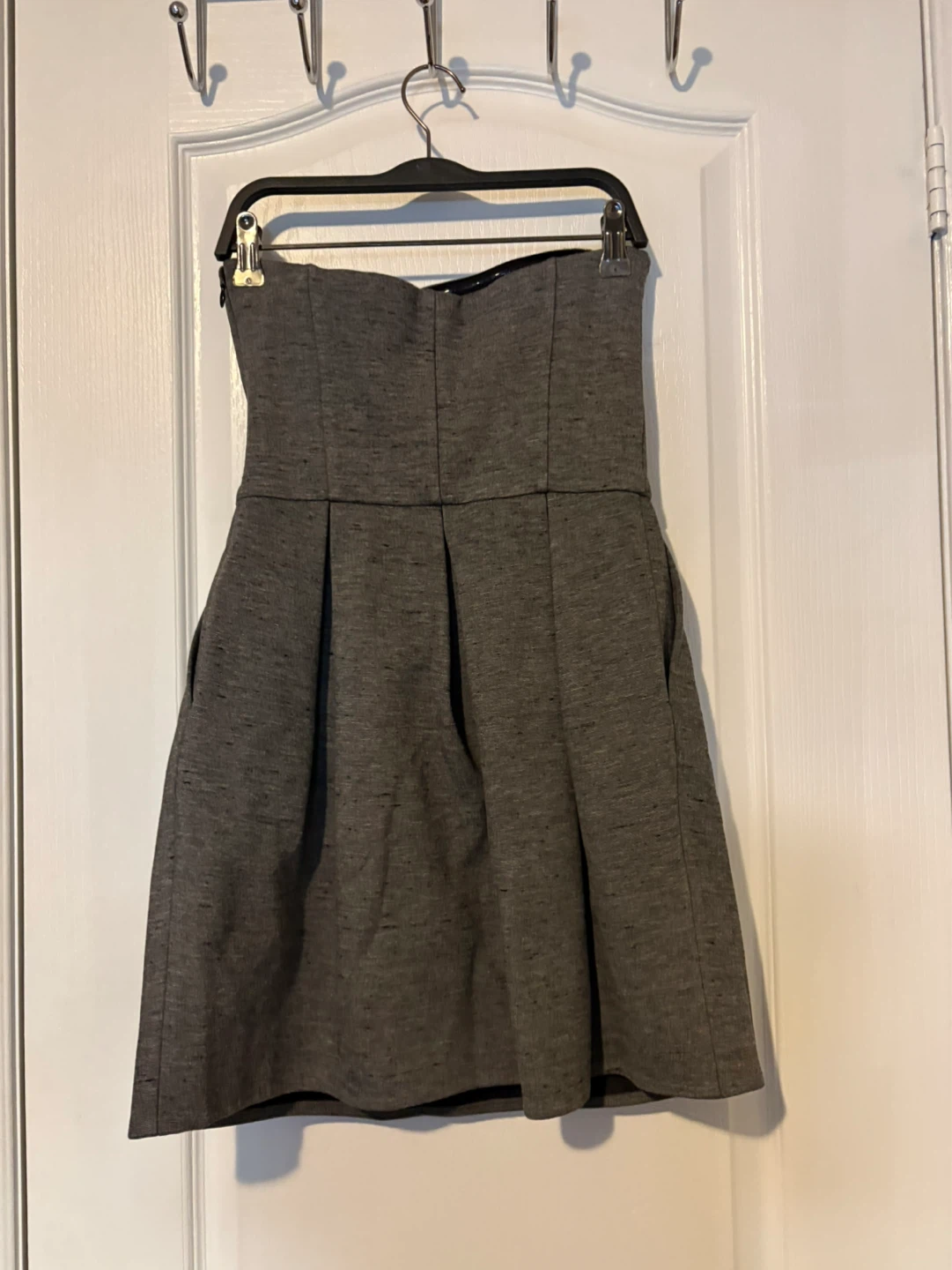 Grey strapless dress - photo 2