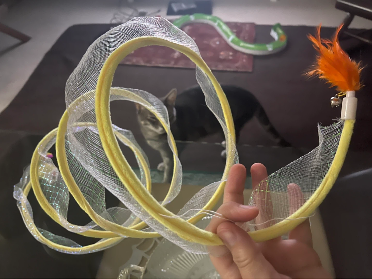 Interactive Cat Toy with Mouse and Feather