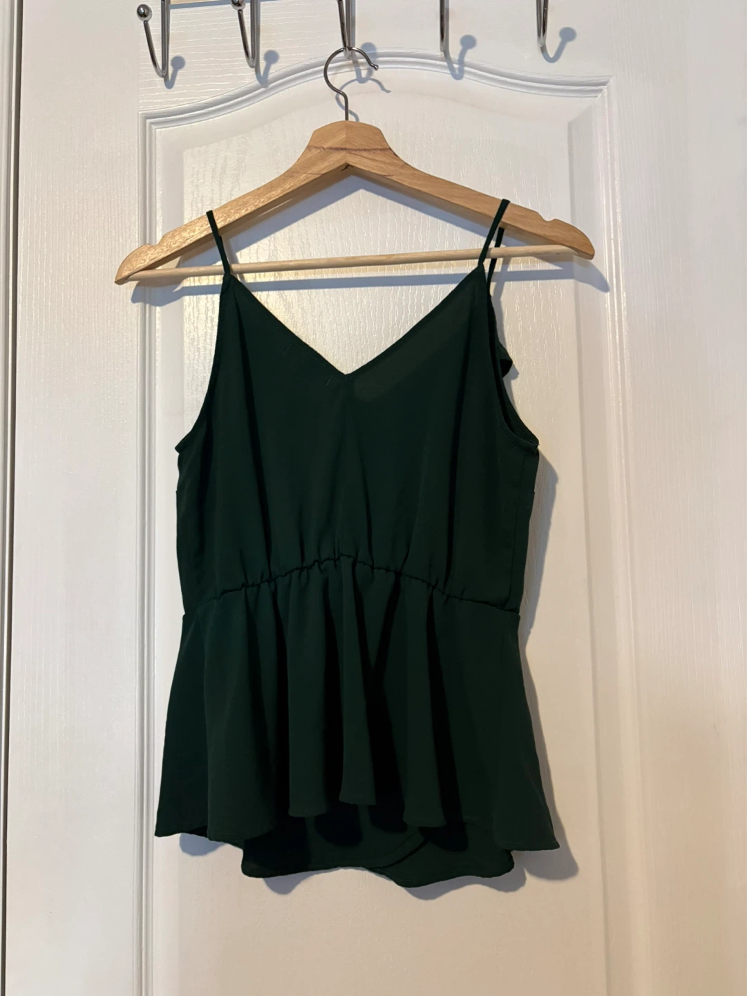 BOUTIQUE Black Spaghetti Strap Ruffle Camisole - Size Small - photo 2