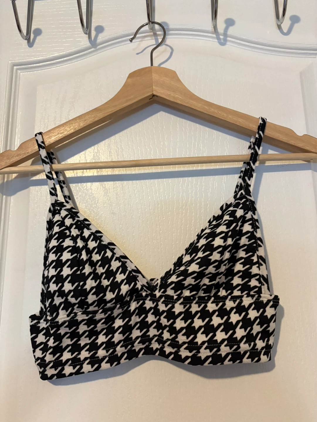 Houndstooth Print Extreme crop top