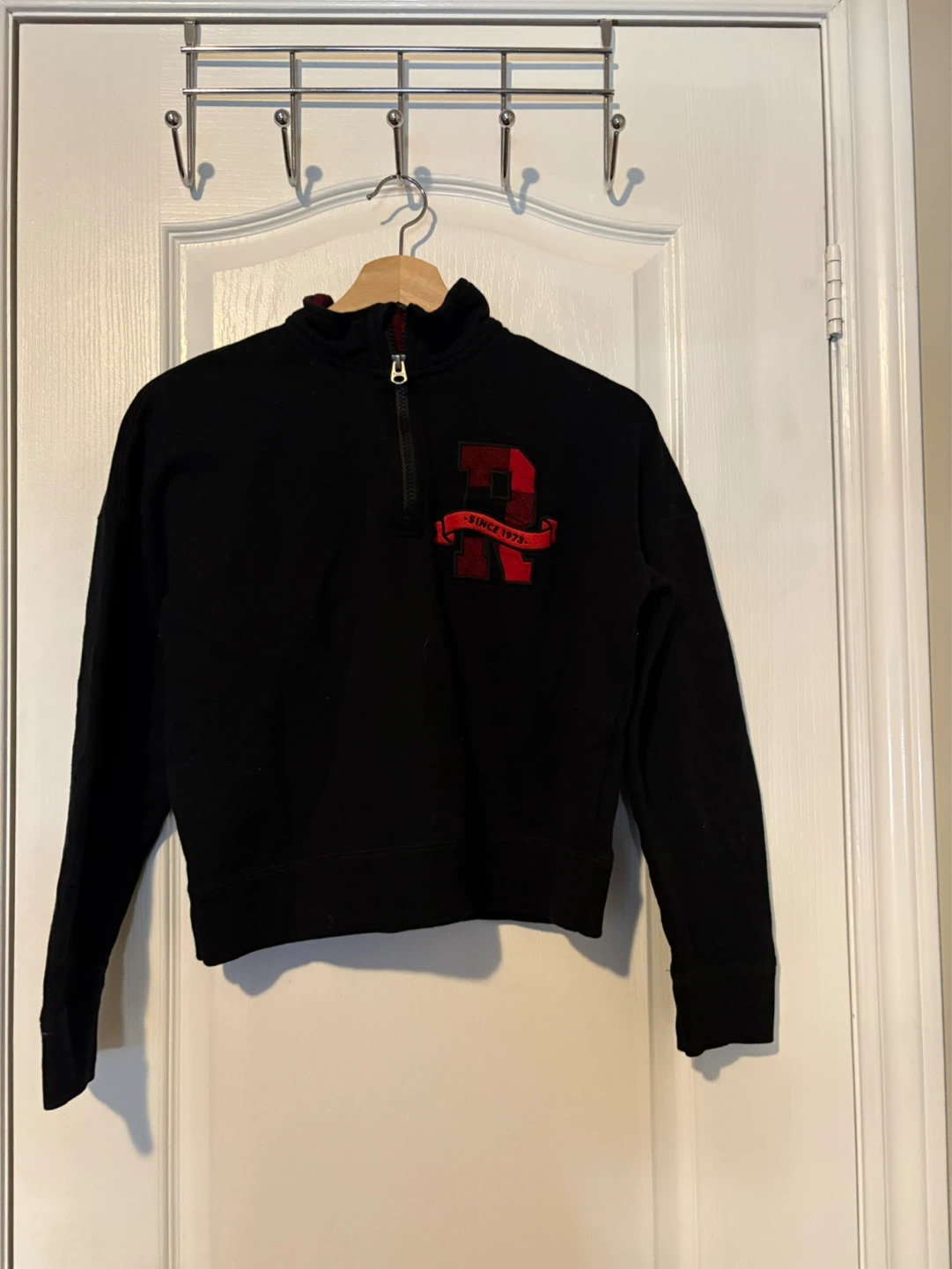 Black Quarter Zip Pullover Sweater