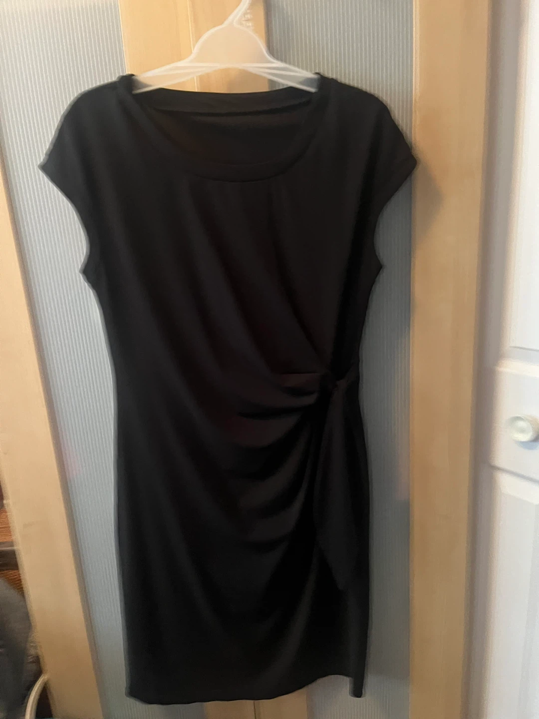 Dress, Black, Cute Ruched Side Detail, Medium or 12 - photo 3