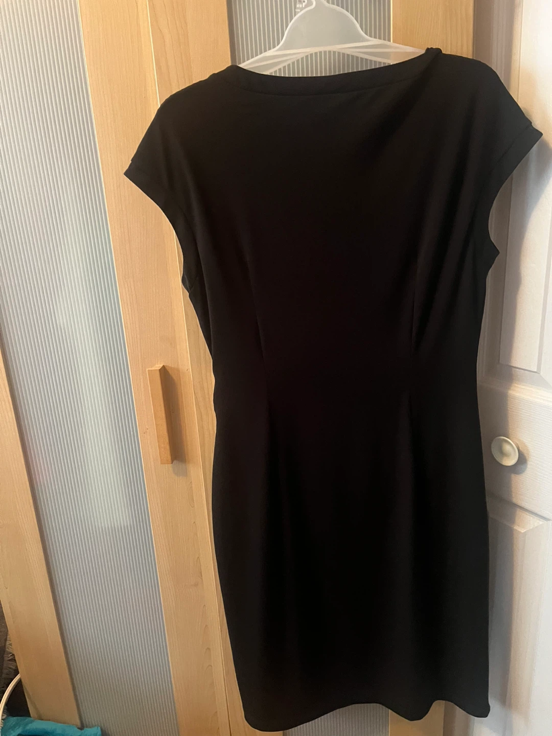 Dress, Black, Cute Ruched Side Detail, Medium or 12 - photo 2