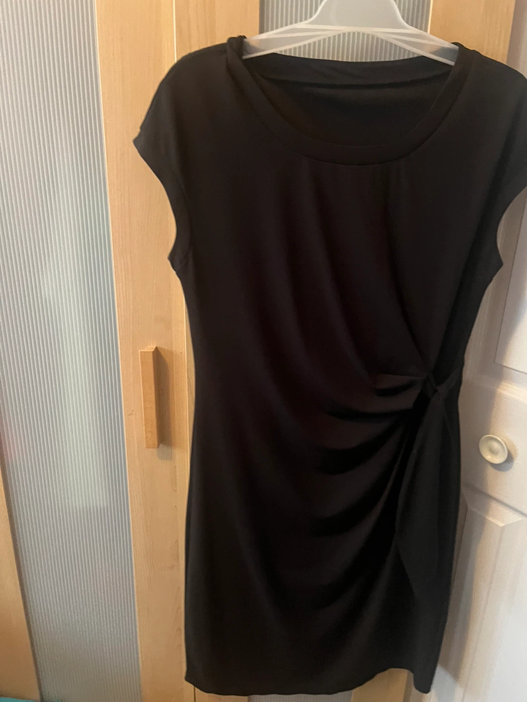Dress, Black, Cute Ruched Side Detail, Medium or 12