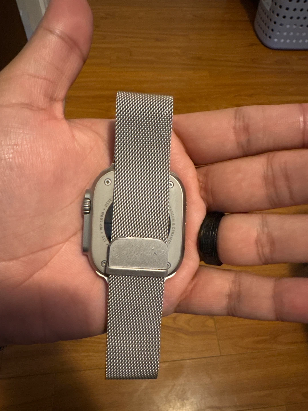 Apple Watch Ultra with Silver Milanese Loop - photo 4