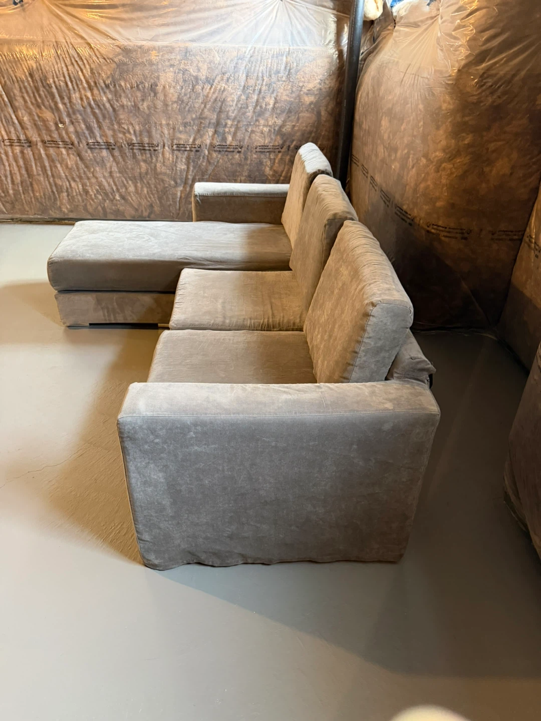 Grey Sectional Sofa with Chaise - photo 4