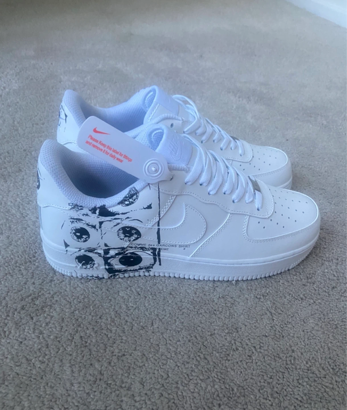 Nike Air Force 1 low comme des garçons supreme eyes graphic
