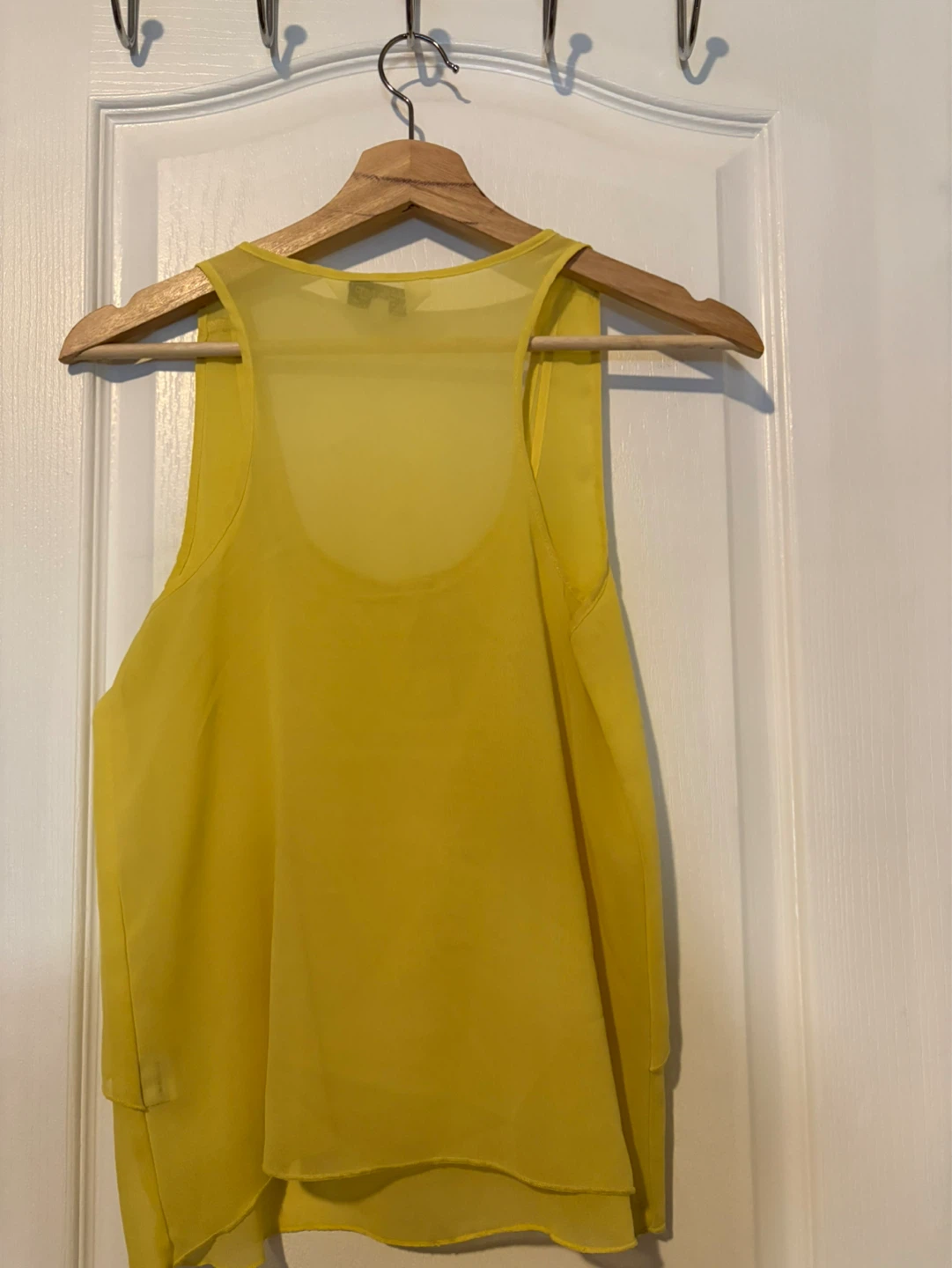 Yellow Sheer Layered Tank Top - photo 2