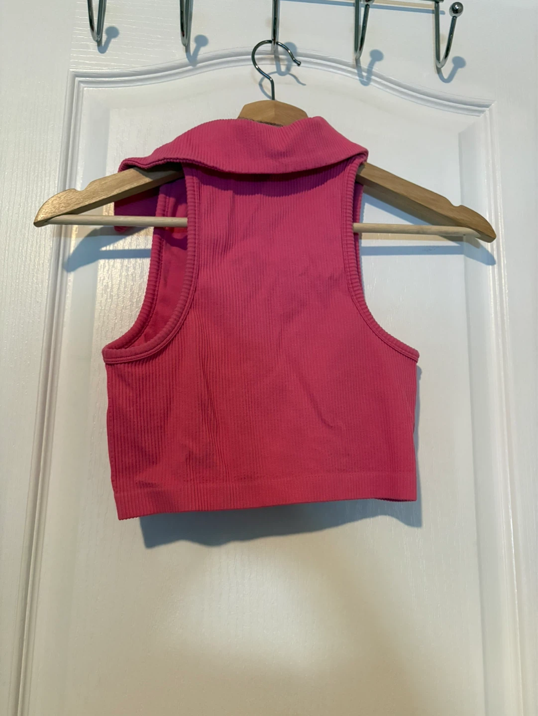 Garage Pink Ribbed Collared Halter Top - Size XS - photo 2
