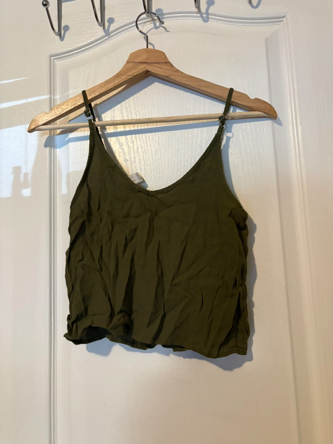 Green Button-Front Camisole Top - photo 2