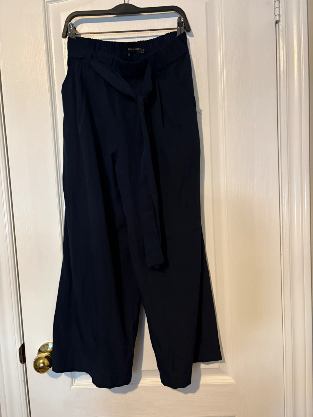 Women's Navy Blue Wide Leg Pants - Size Medium