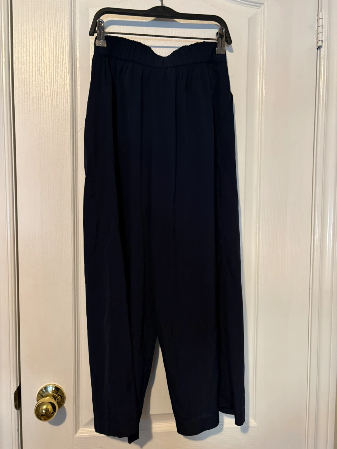 Women's Navy Blue Wide Leg Pants - Size Medium - photo 2