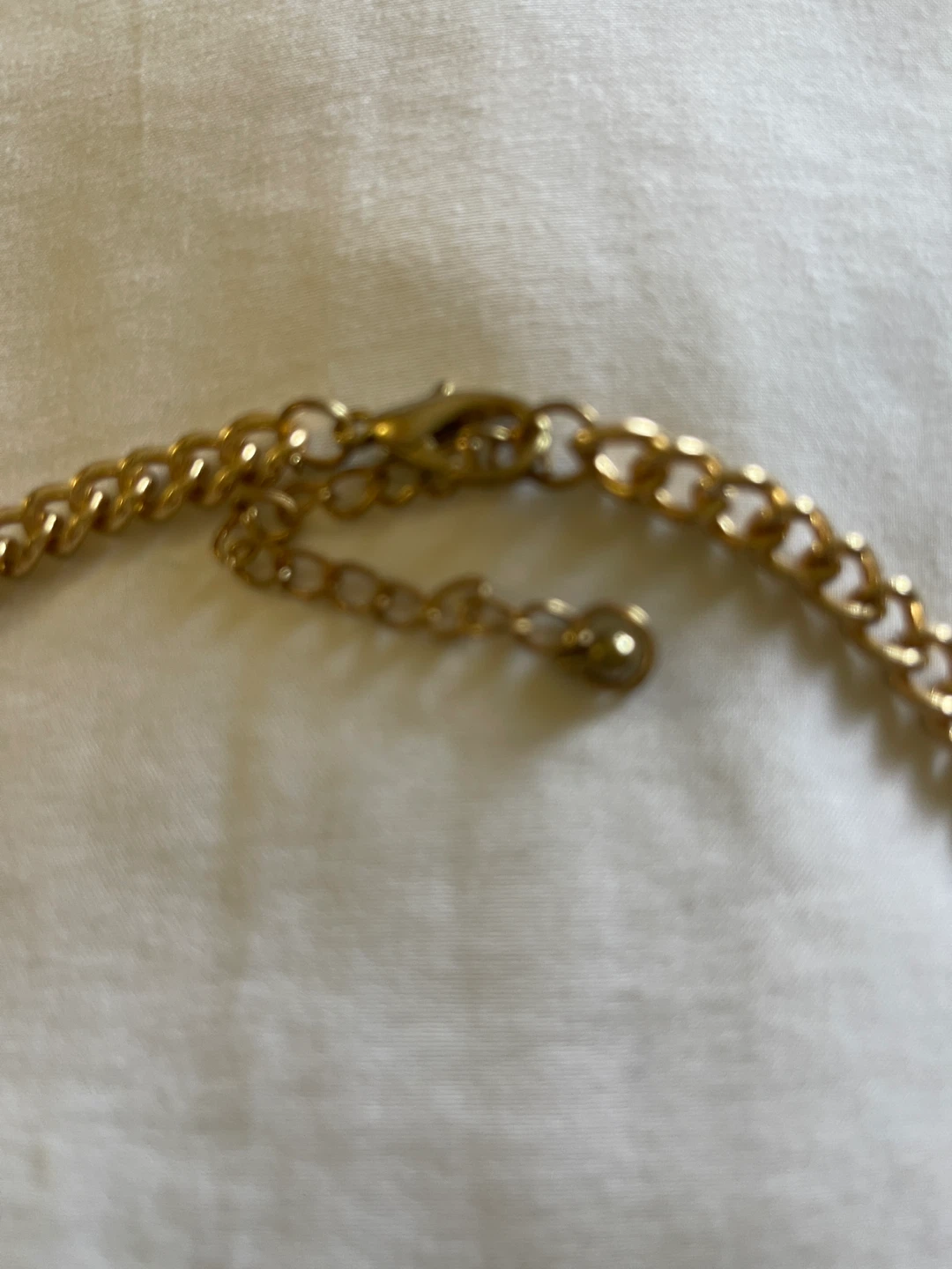 Gold Tone Statement Necklace with Gemstone Triangles - photo 4