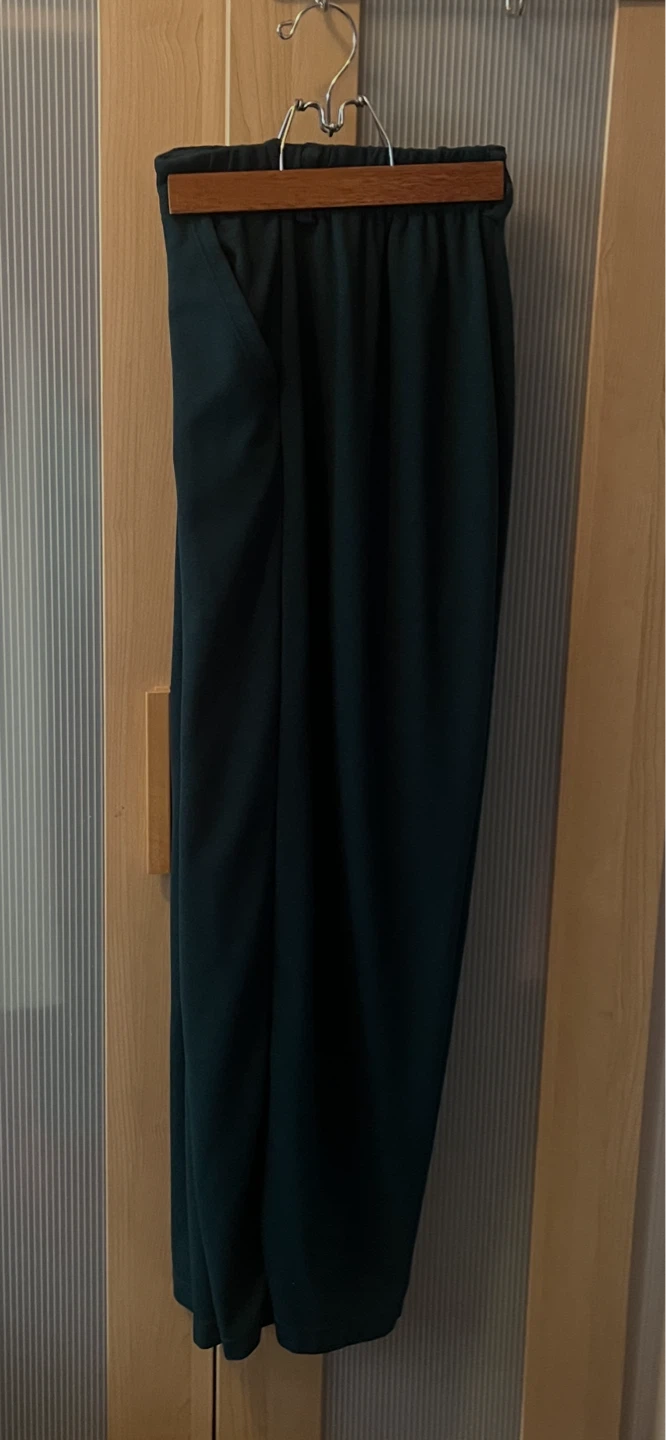 Women's Pants, Wide Leg, Dark Green, Halara, Large Petite - photo 3