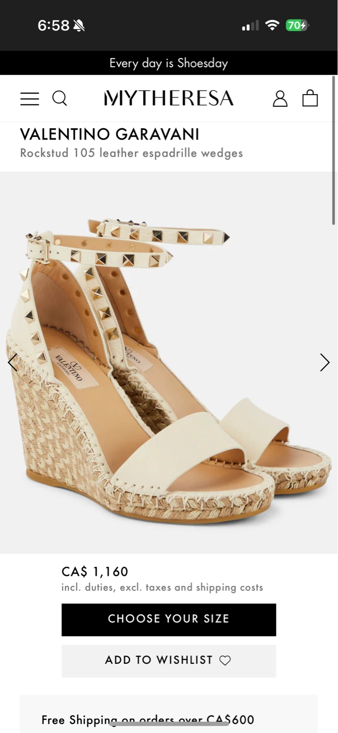 Valentino Wedge Sandals