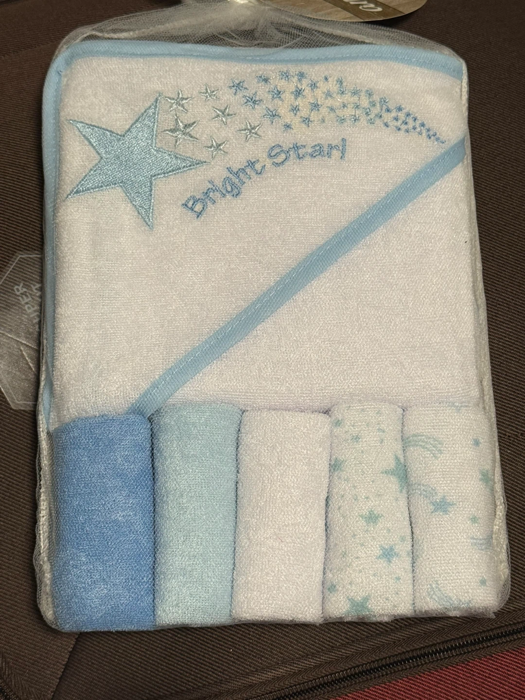 Amor Bebe 6-piece Hooded Towel and Washcloth Set - Bright Star