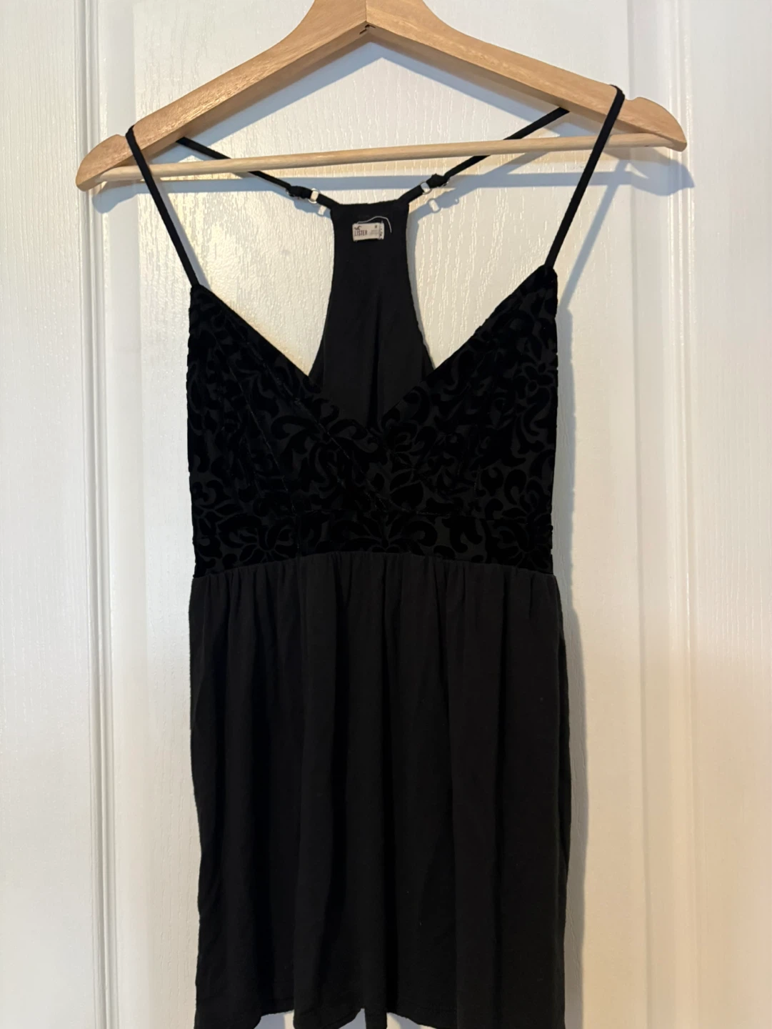 Black Velvet Trim Camisole