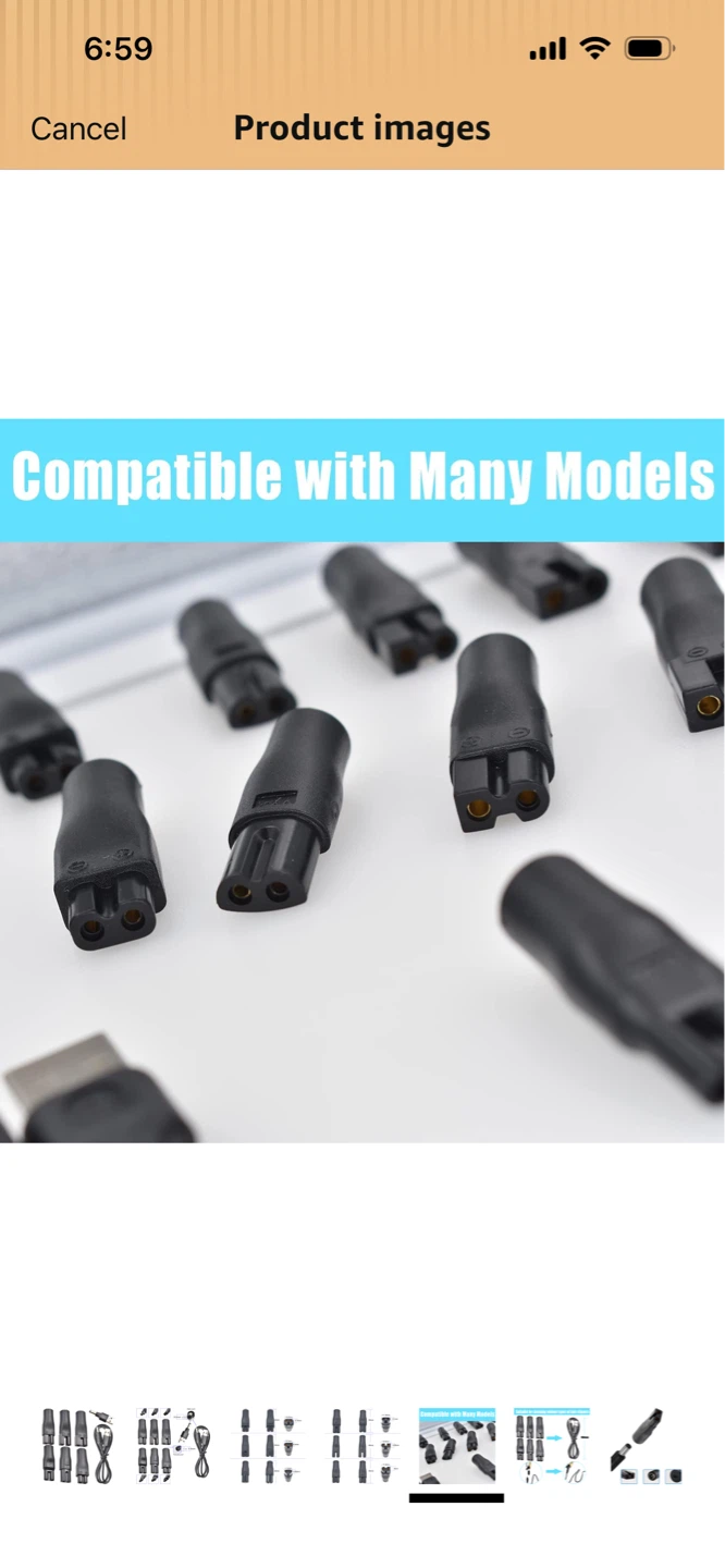 New- of 4 Black Power Adapter Connectors