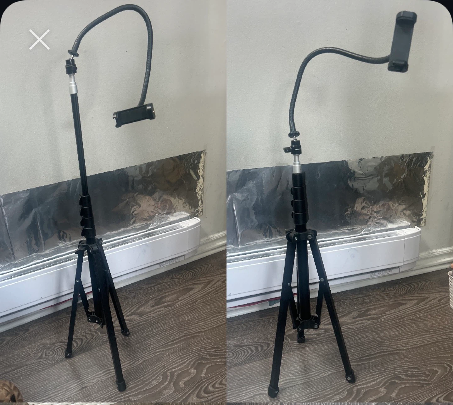 Black Flexible Phone Tripod Mount Stand