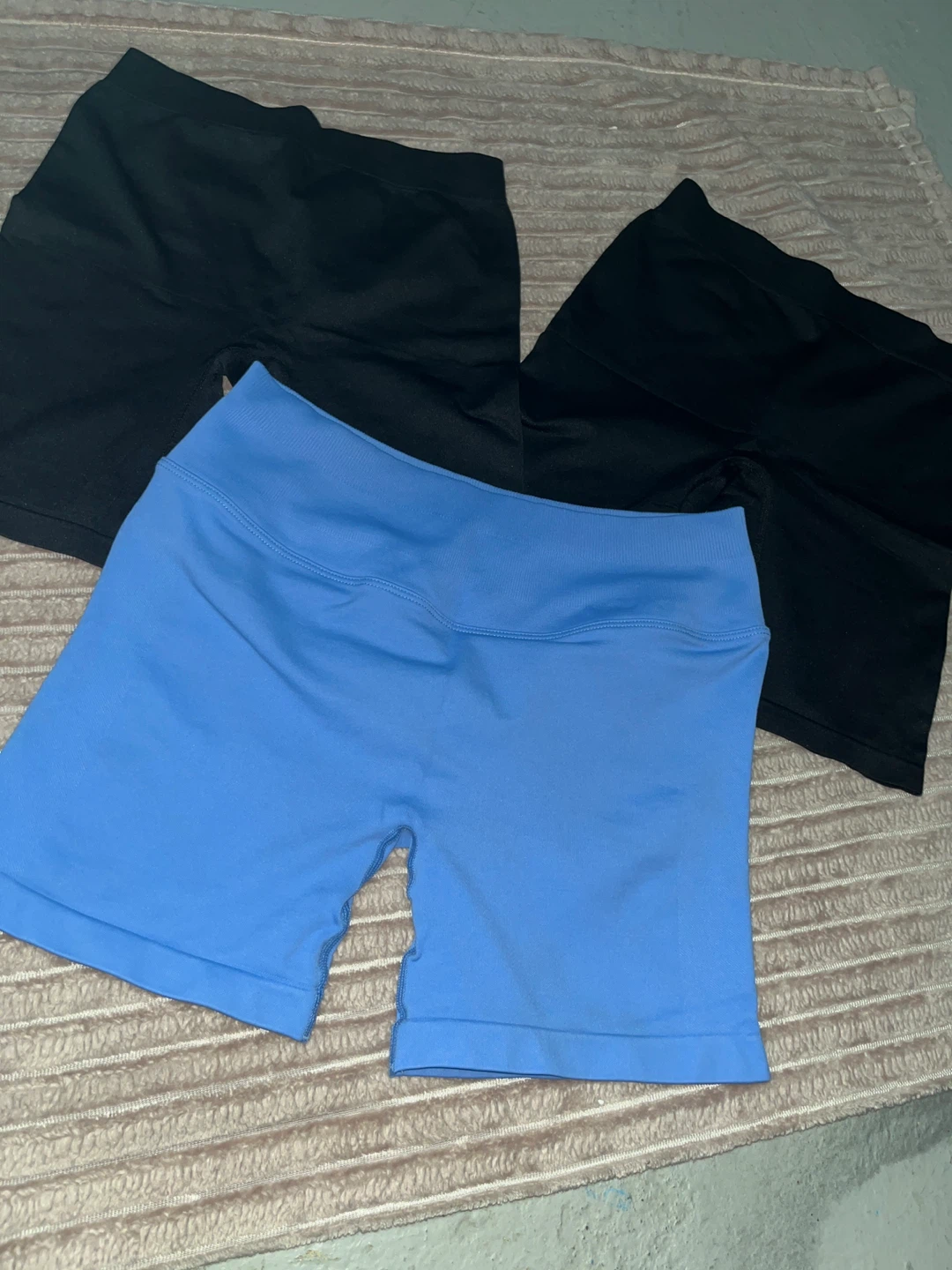 Women's Biker Shorts - Blue & Black
