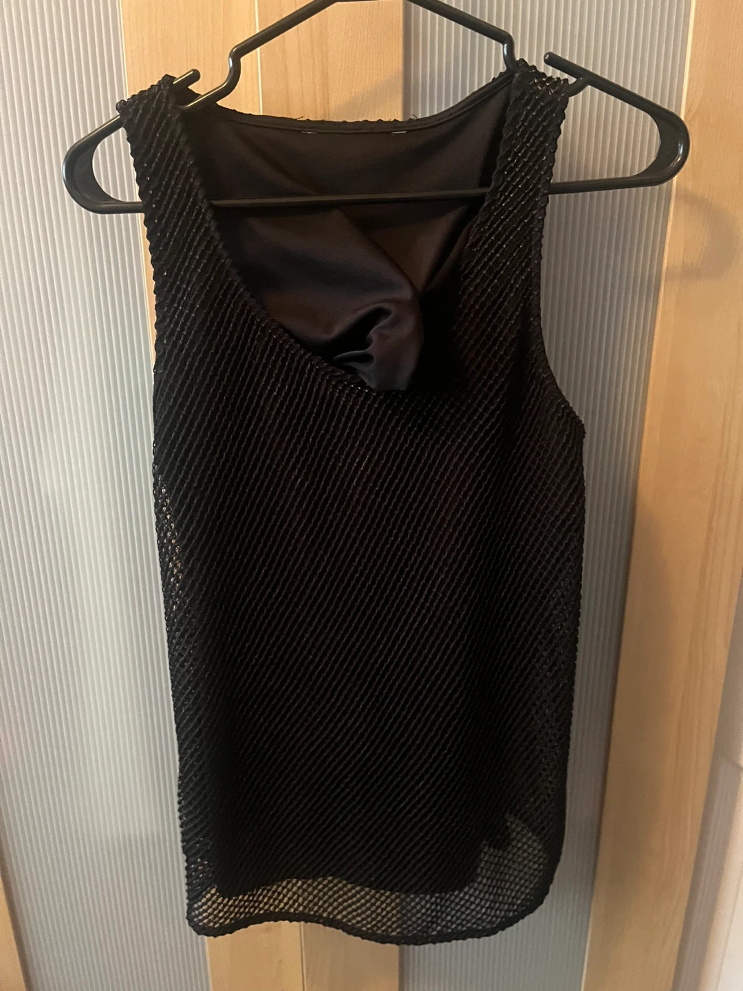 Black Mesh Tank Top, Medium - photo 3