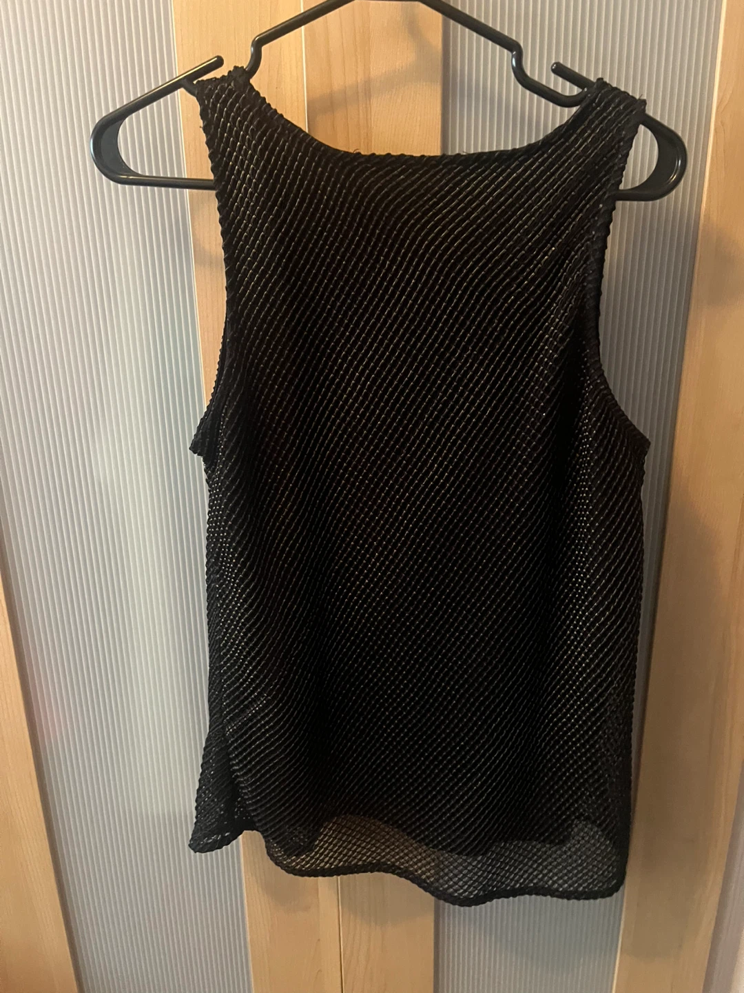 Black Mesh Tank Top, Medium - photo 2