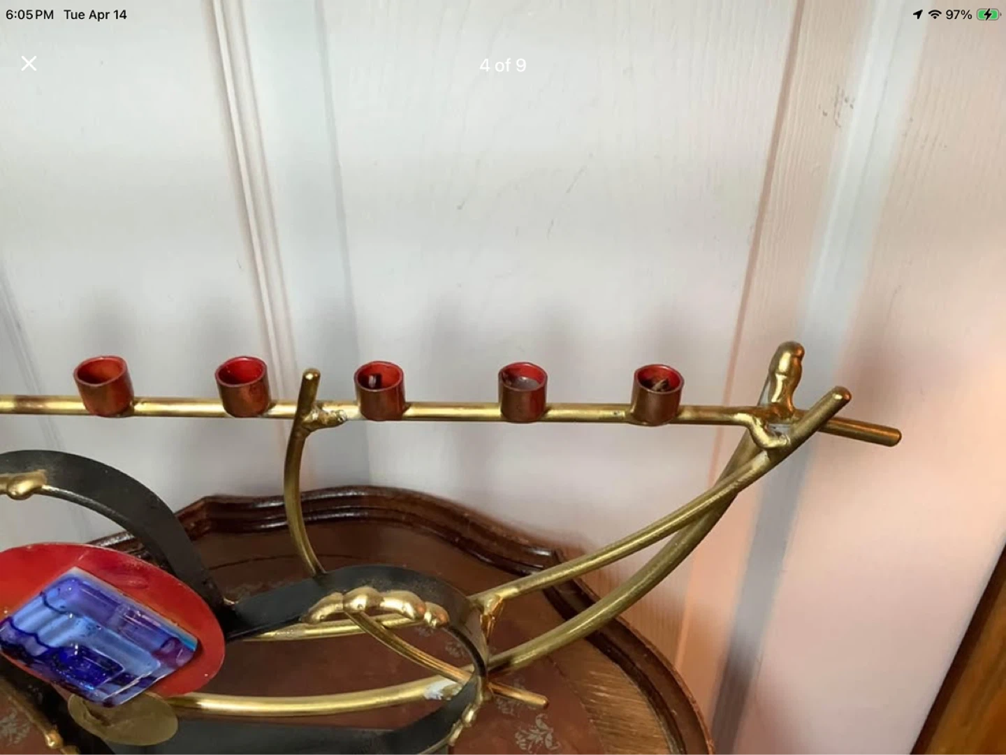 Beautiful Contemporary Heart Wedding Menorah 🐞 - photo 4