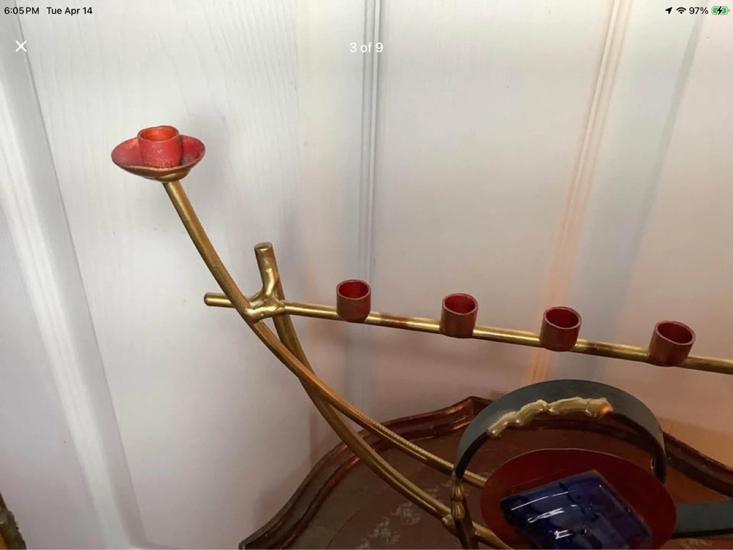Beautiful Contemporary Heart Wedding Menorah 🐞 - photo 3
