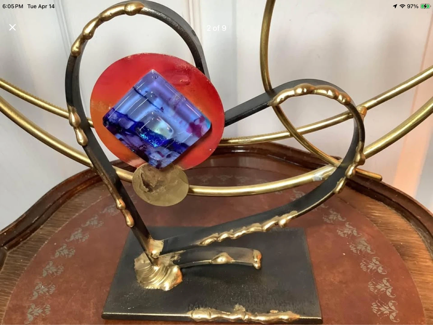 Beautiful Contemporary Heart Wedding Menorah 🐞 - photo 2