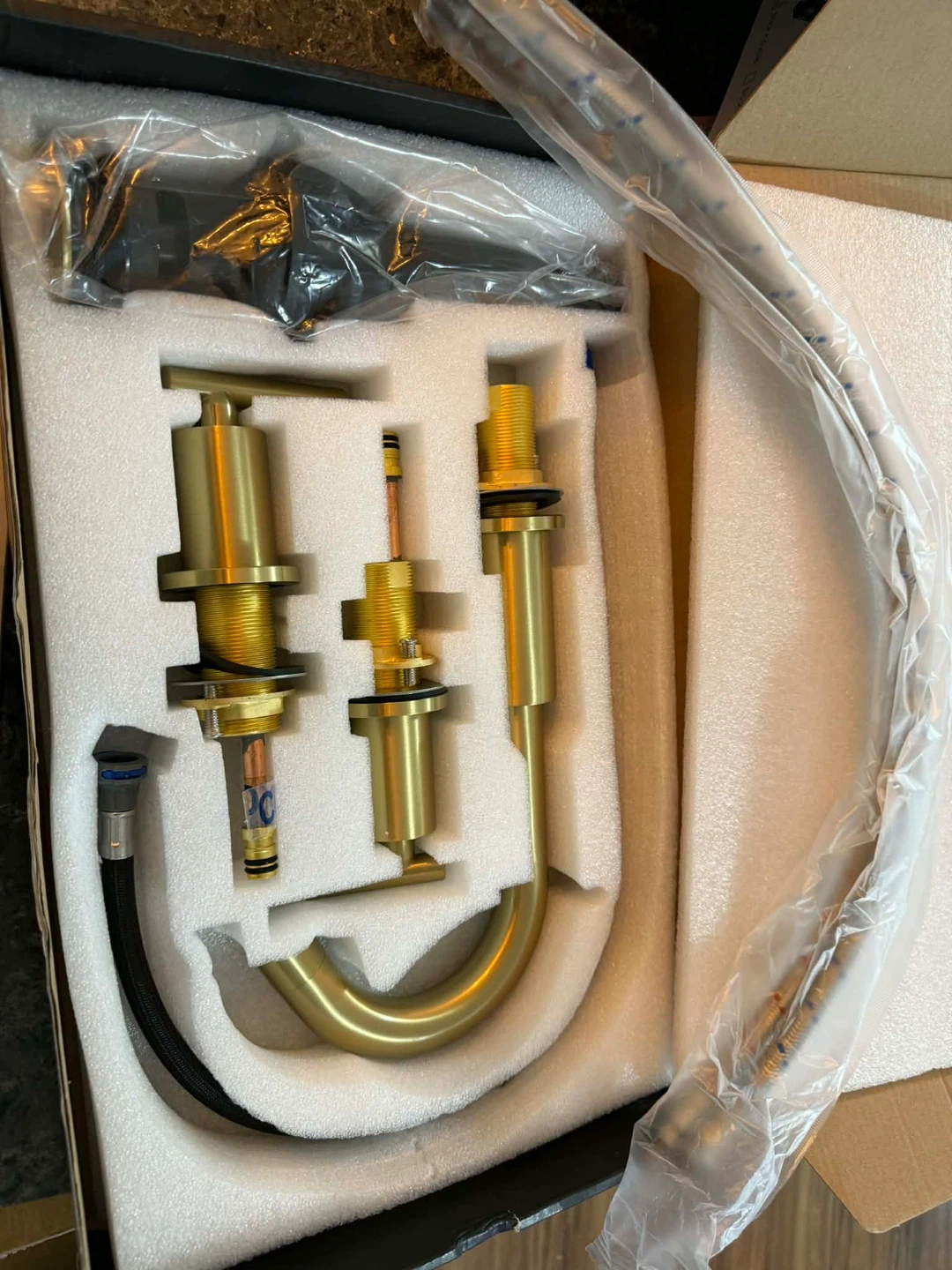 Brushed Gold Widespread Bathroom Faucet - photo 2