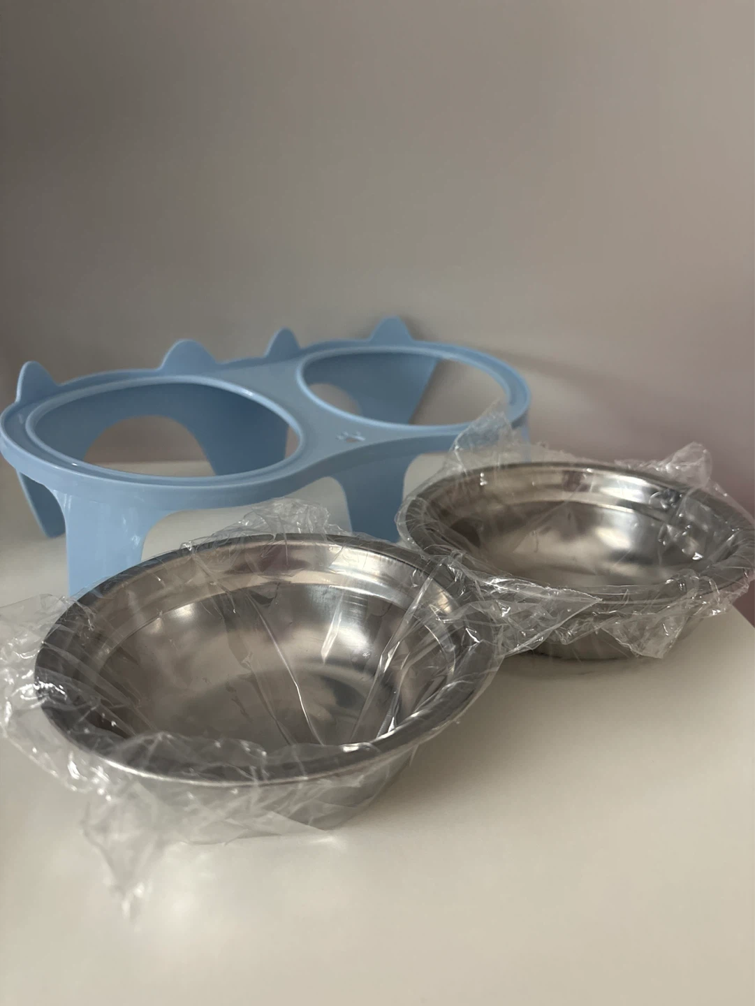 Light Blue Pet Feeder Bowls Set - photo 4