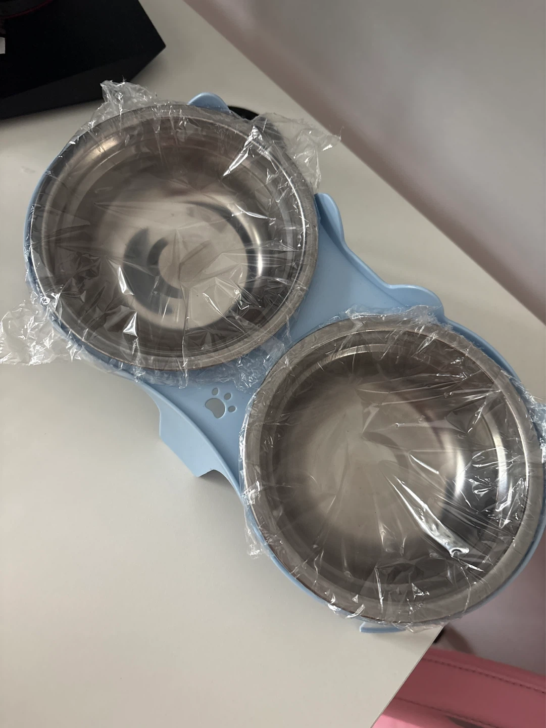 Light Blue Pet Feeder Bowls Set - photo 2
