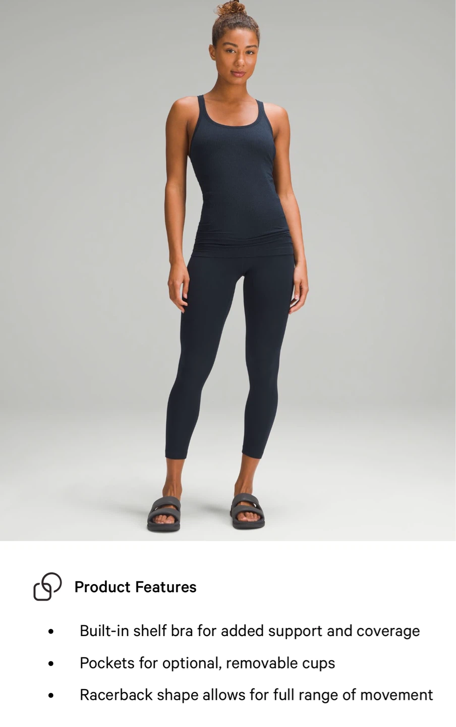 Excellent Condition Lululemon Tank Top Navy Blue Size 6 - photo 3