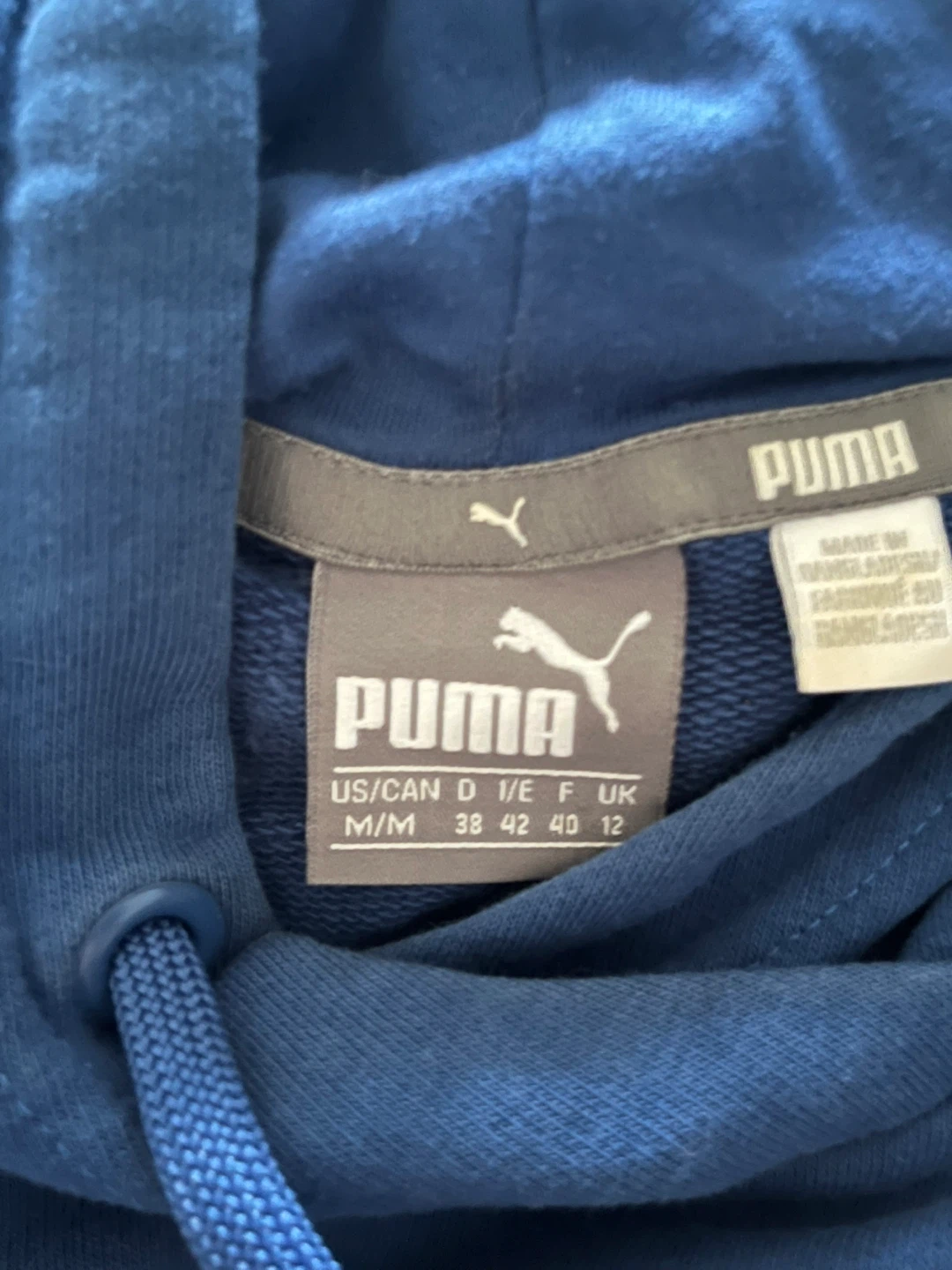 Puma Blue Hoodie - Size M - photo 2