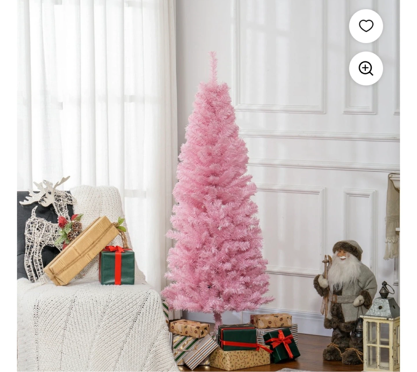Pink Artificial Christmas Tree - 5ft - photo 2