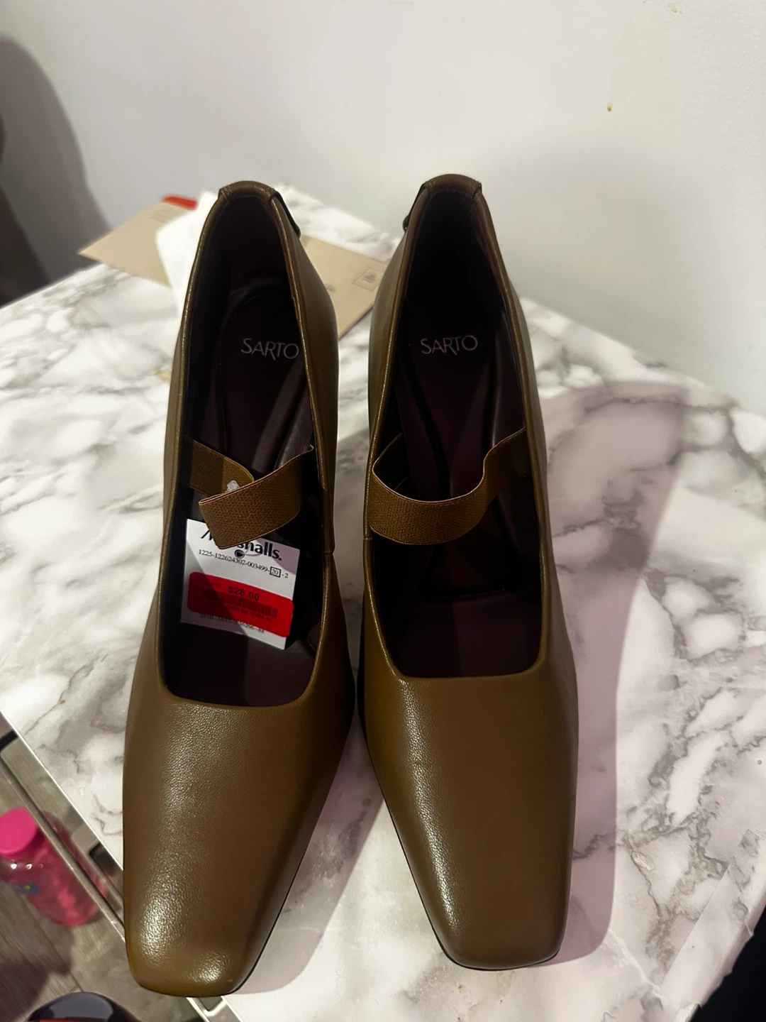Sarto "Since 1990" Square Toe Block Heels - Brown - photo 2