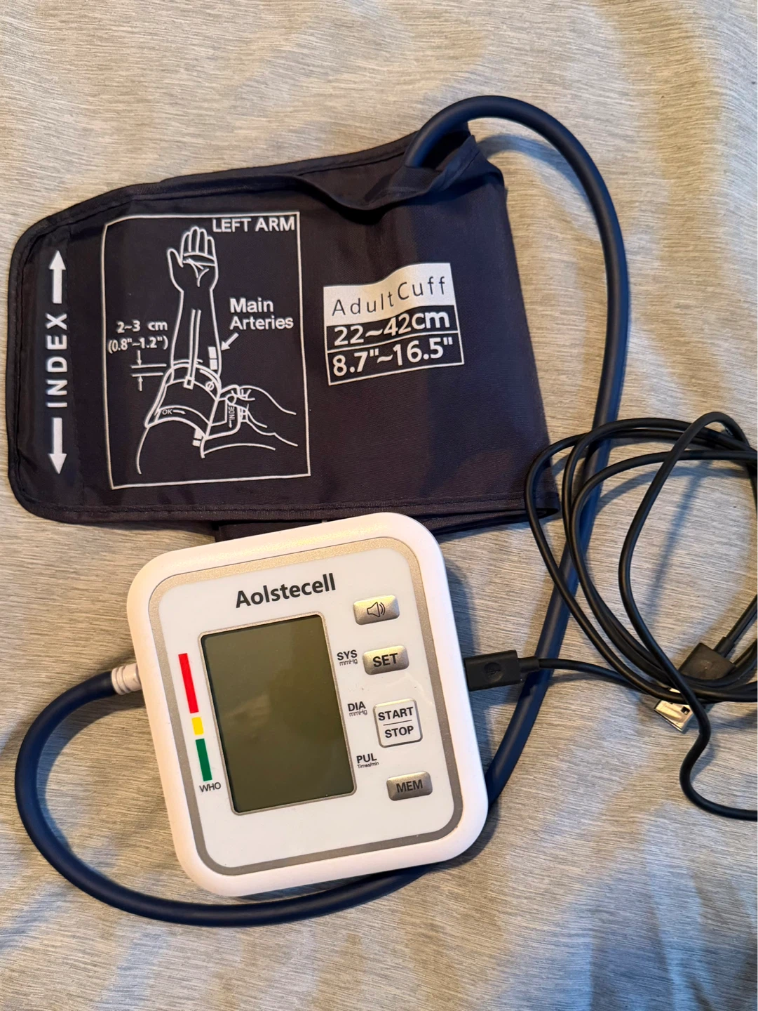 Aolstecell Digital Blood Pressure Monitor with Adult Cuff