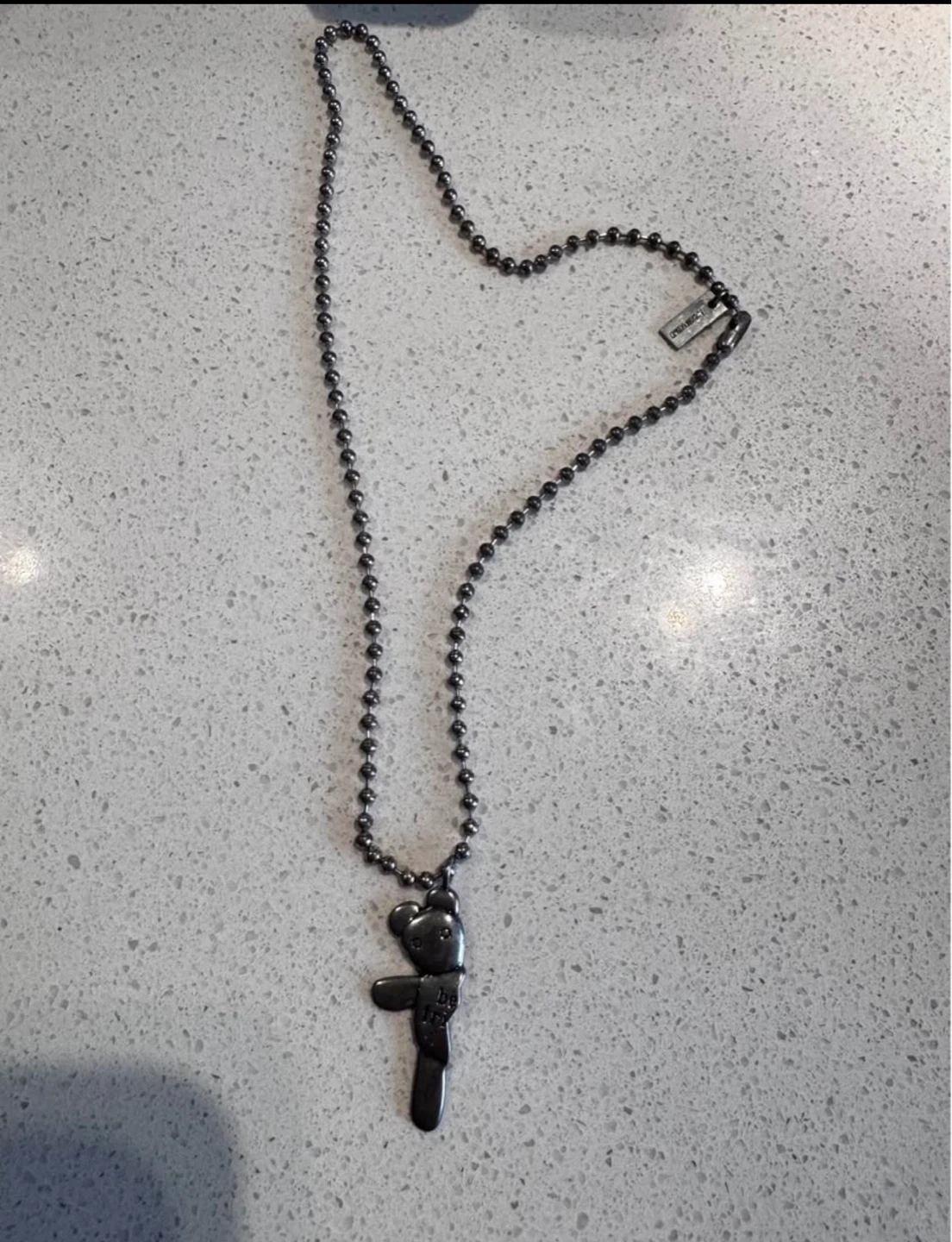 Marc Jacobs Bear Pendant Ball Chain Necklace