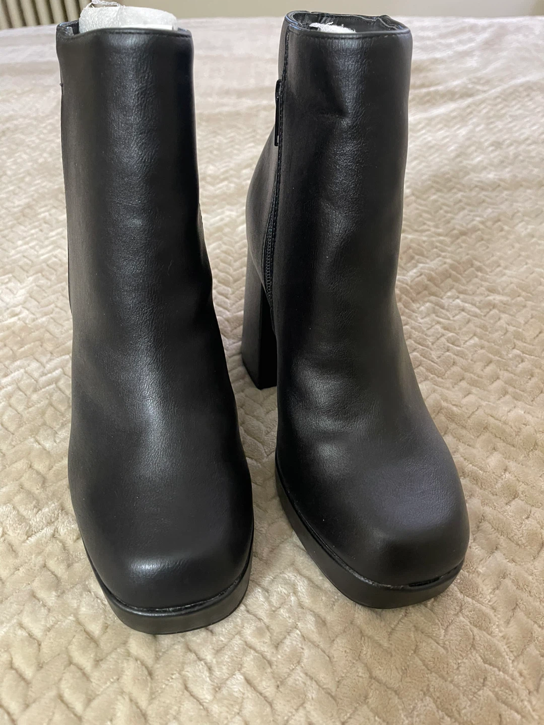 Black Platform Ankle Boots - photo 2