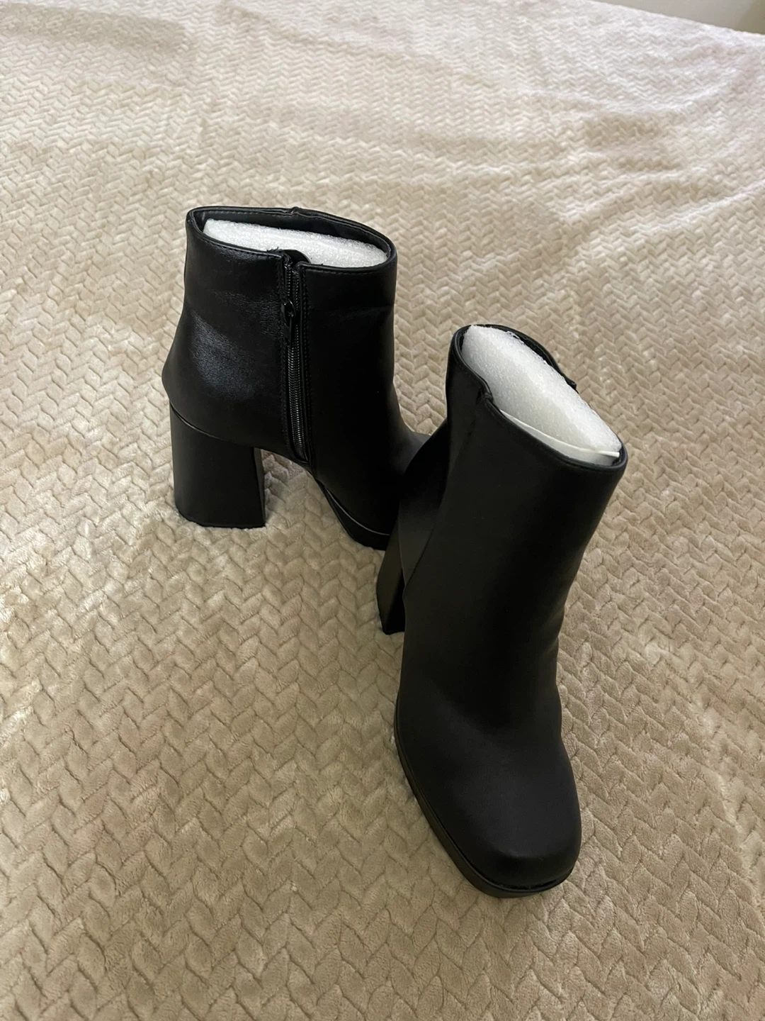 Black Platform Ankle Boots - photo 5