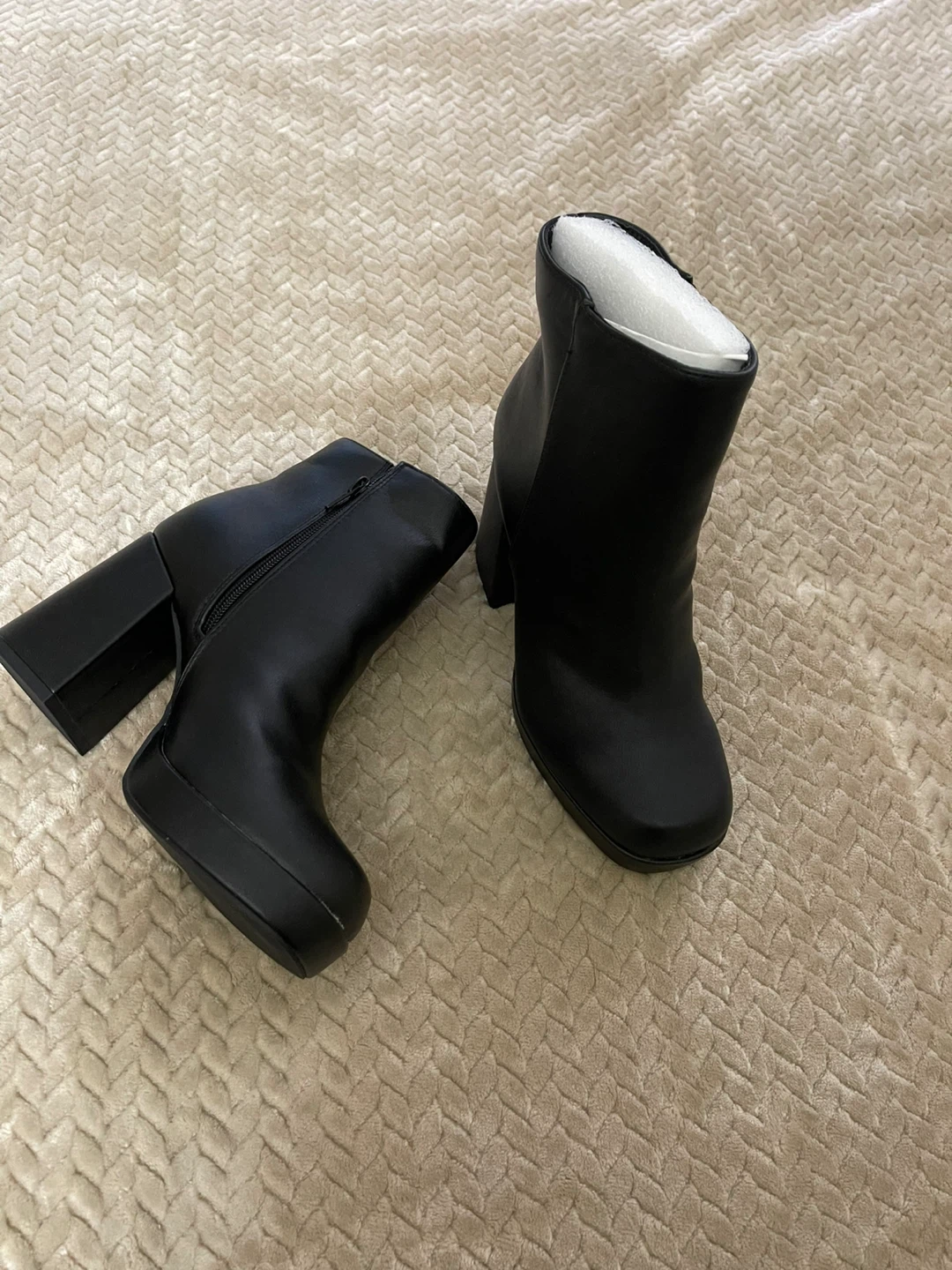 Black Platform Ankle Boots