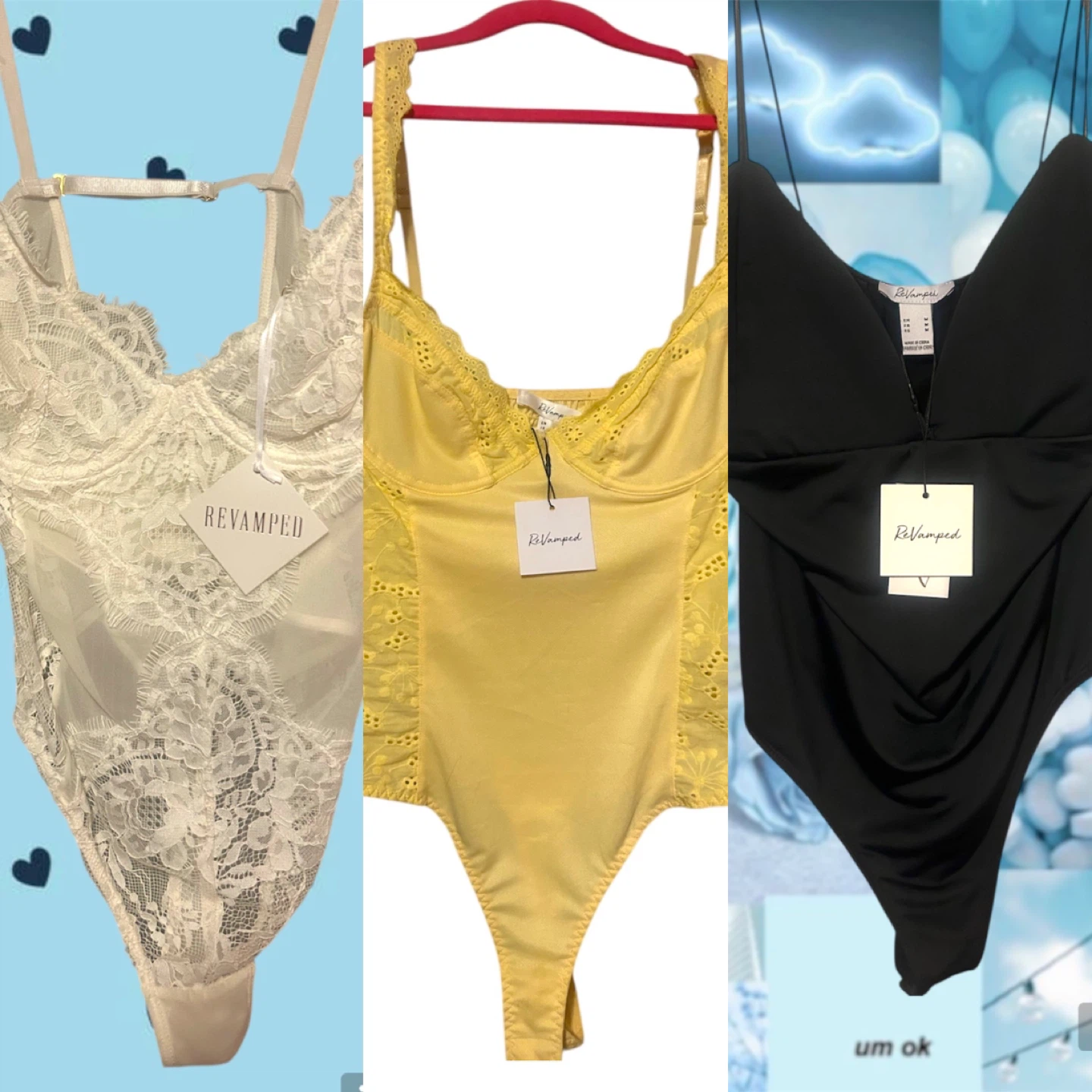 3x ReVamped Bodysuits NWT Size Medium