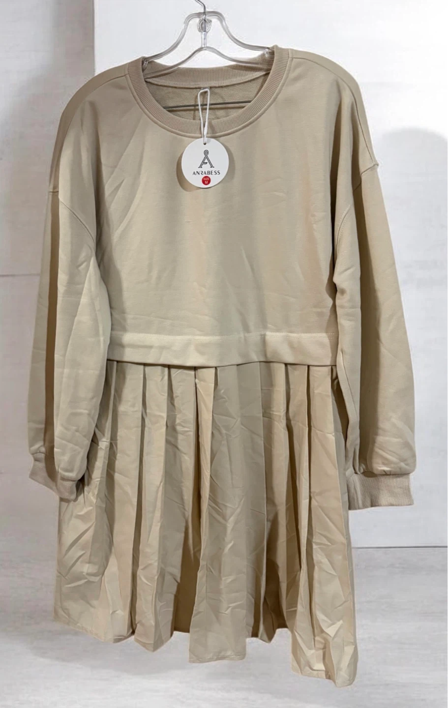 ANTABESS Pleated Dress - Beige - photo 3
