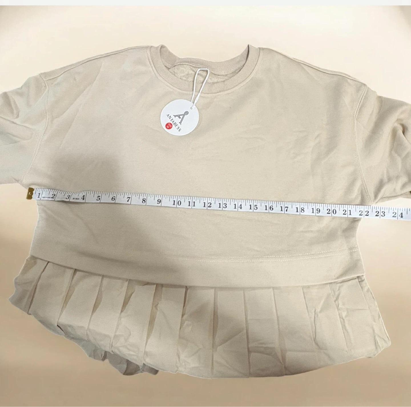 ANTABESS Pleated Dress - Beige - photo 4