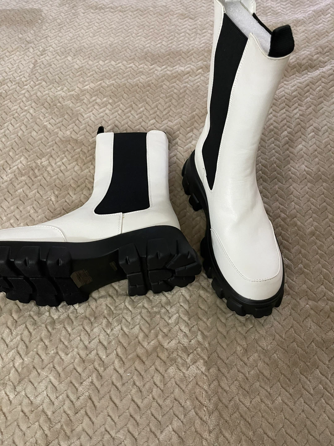 White Chelsea Boots
