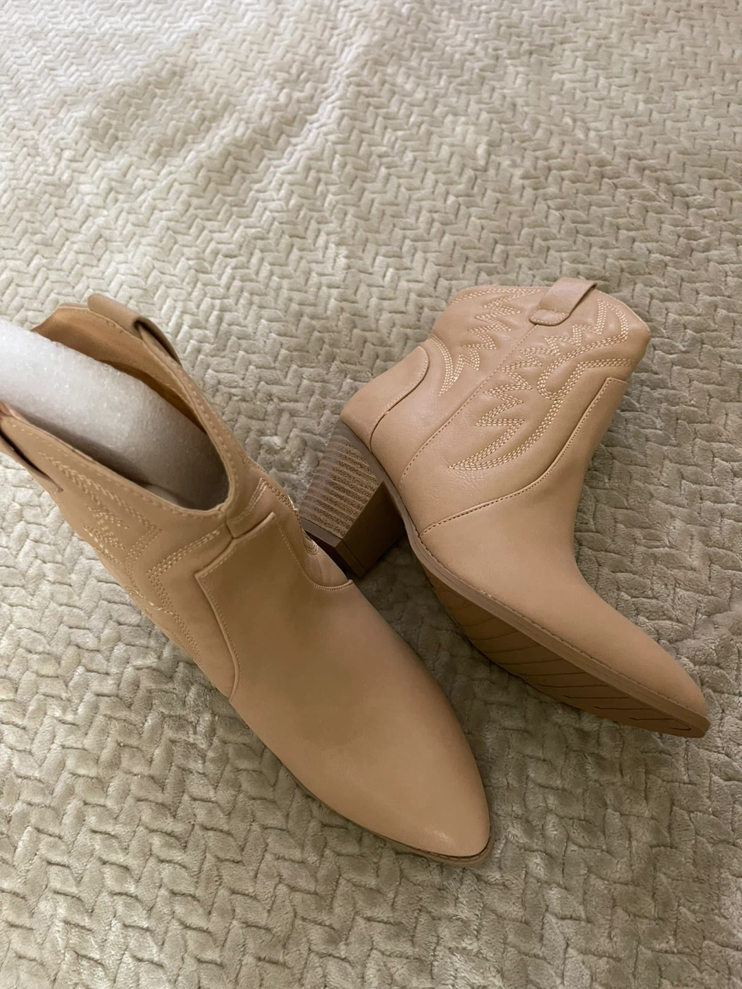 Women's Tan Faux Western Boots - photo 2