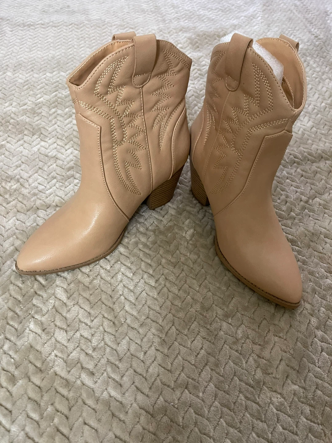 Women's Tan Faux Western Boots - photo 3